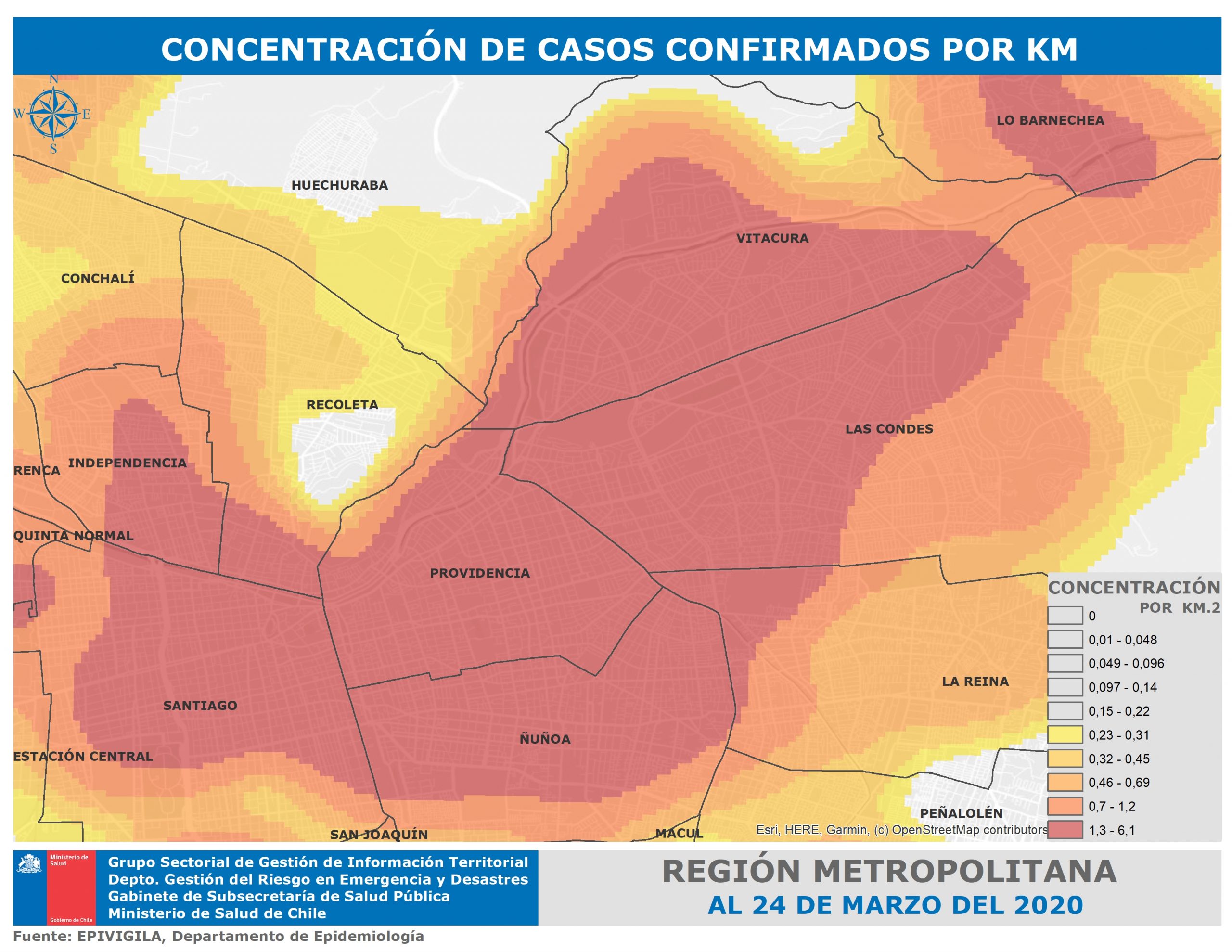 Antecedentes para dictar cuarentena en siete comunas de Santiago
