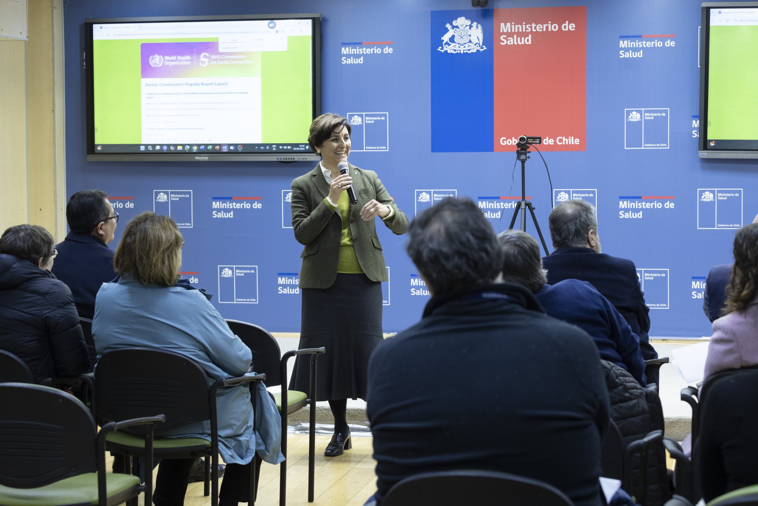 Ministra Aguilera destaca participación de Chile en Comisión Internacional sobre Conexión Social y sus implicancias para la salud pública